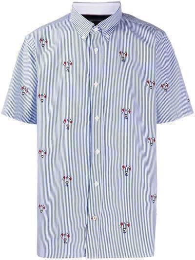 Tommy Hilfiger полосатая рубашка с вышивкой