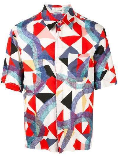 Wales Bonner рубашка с геометричным принтом