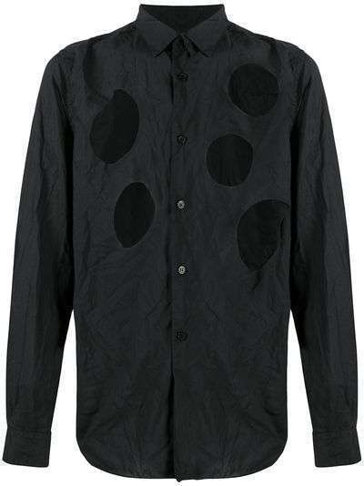 Black Comme Des Garçons рубашка с нашивками