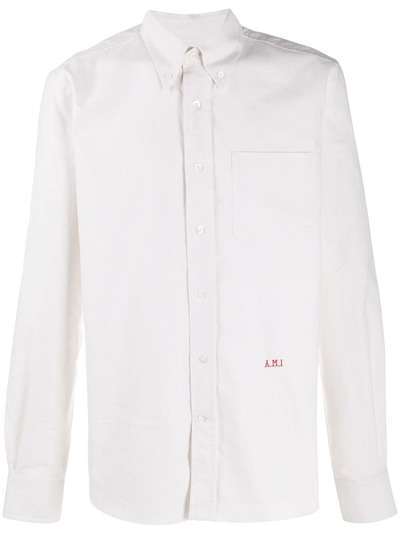 AMI Paris рубашка с вышитым логотипом