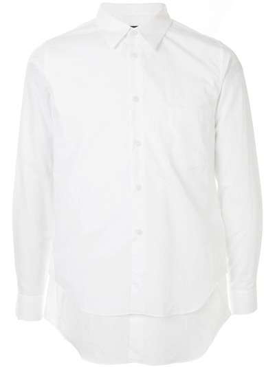Black Comme Des Garçons поплиновая рубашка с многослойным подолом