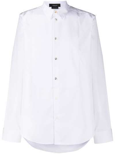 Versace рубашка с манишкой и декорированными пуговицами