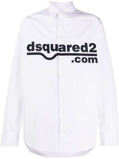Dsquared2 рубашка с заостренным воротником и логотипом