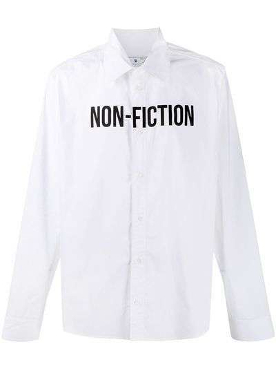 Off-White рубашка с принтом Non-Fiction