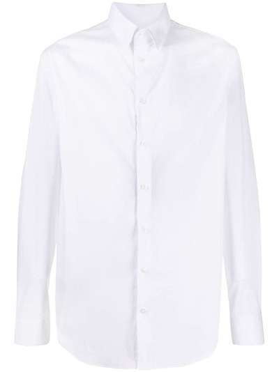 Giorgio Armani рубашка с длинными рукавами и закругленным подолом