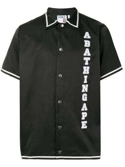 A BATHING APE® рубашка с короткими рукавами и вышитым логотипом