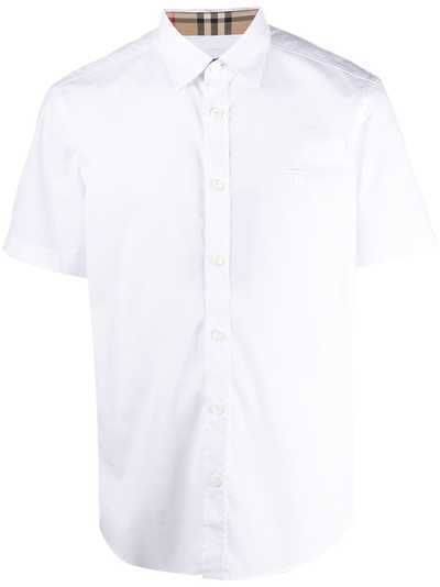 Burberry рубашка с короткими рукавами и вышивкой TB
