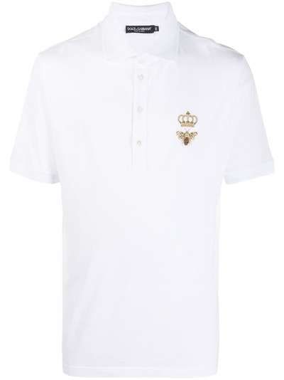Dolce & Gabbana рубашка поло с вышивкой