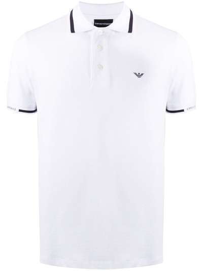 Emporio Armani рубашка поло с вышитым логотипом