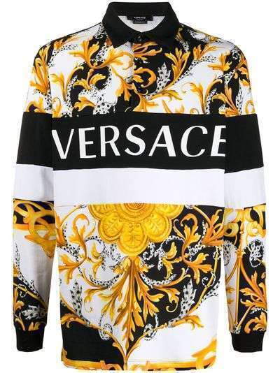 Versace рубашка с длинными рукавами и принтом