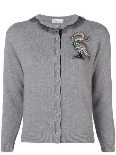 RED Valentino embellished patch cardigan