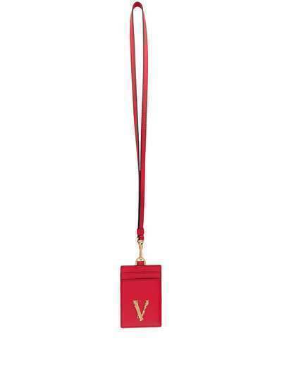 Versace картхолдер Virtus с ремешком на шею
