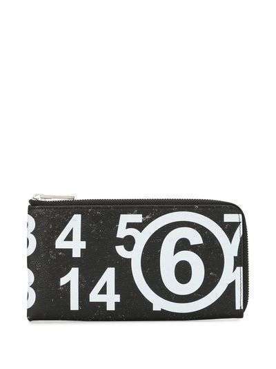 MM6 Maison Margiela кошелек с логотипом и эффектом потертости