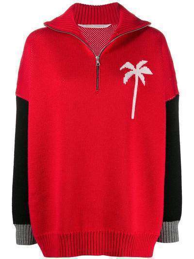 Palm Angels PXP SWEATER RED WHITE