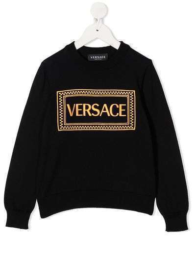 Young Versace джемпер с вышитым логотипом