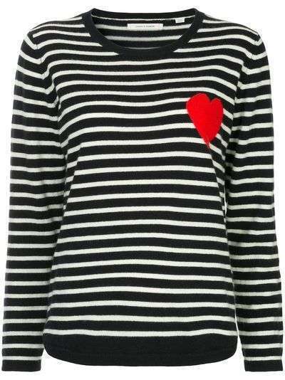 Chinti and Parker striped heart sweater