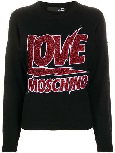 Love Moschino свитер с нашивкой-логотипом