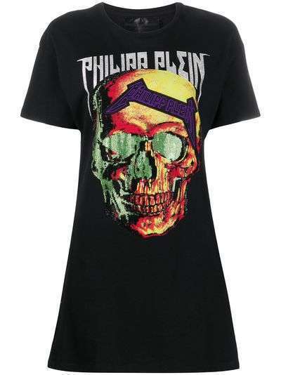 Philipp Plein платье с декором Skull