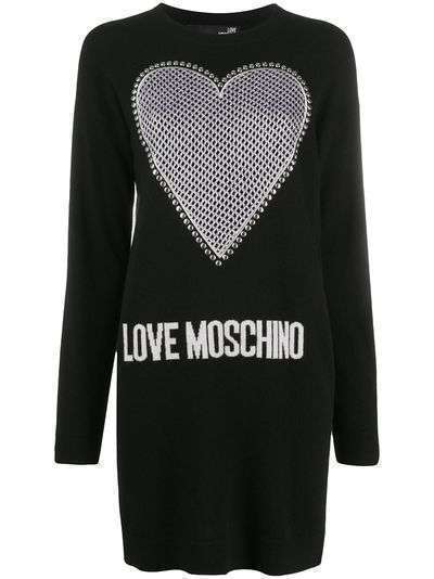 Love Moschino платье вязки интарсия