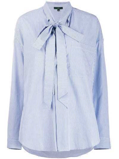 Jejia полосатая рубашка с завязкой на воротнике