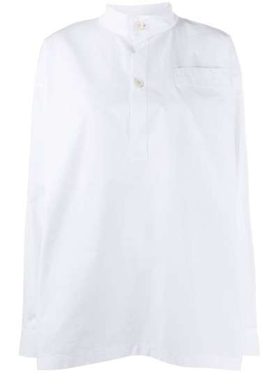 Jil Sander рубашка свободного кроя с воротником-стойкой