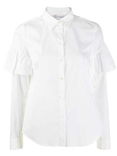 RedValentino рубашка с оборками на рукавах