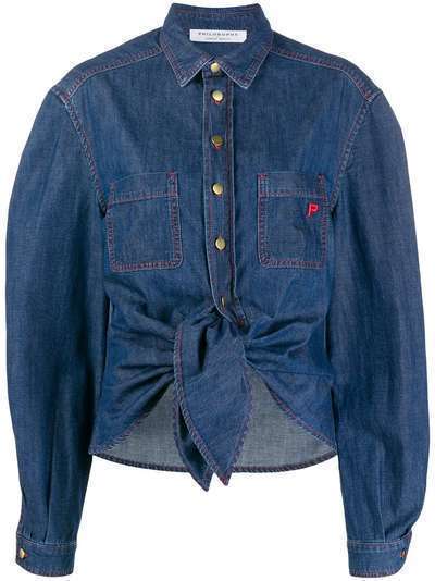 Philosophy Di Lorenzo Serafini джинсовая рубашка с завязками