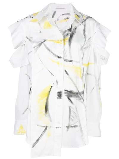 Yohji Yamamoto рубашка с принтом
