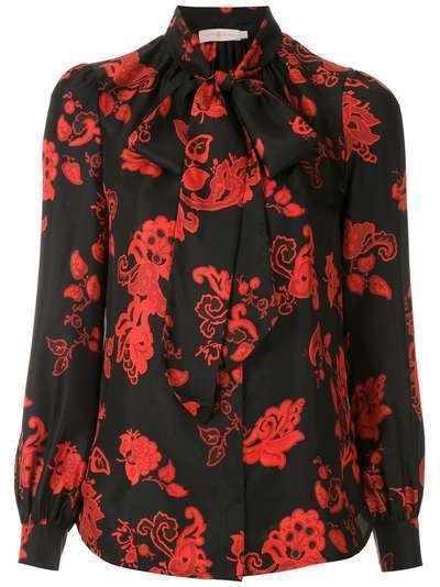 Tory Burch Printed Bow Blouse