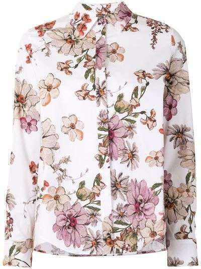 Adam Lippes рубашка с цветочным принтом
