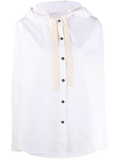 Jil Sander рубашка с длинными рукавами и кулиской на капюшоне