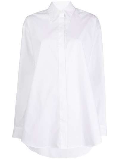 MM6 Maison Margiela рубашка с принтом и асимметричным подолом