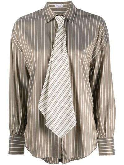 Brunello Cucinelli рубашка с галстуком