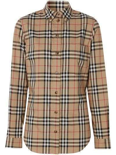 Burberry рубашка в клетку Vintage Check на пуговицах