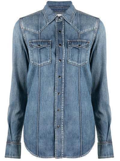 Saint Laurent джинсовая рубашка в стиле вестерн