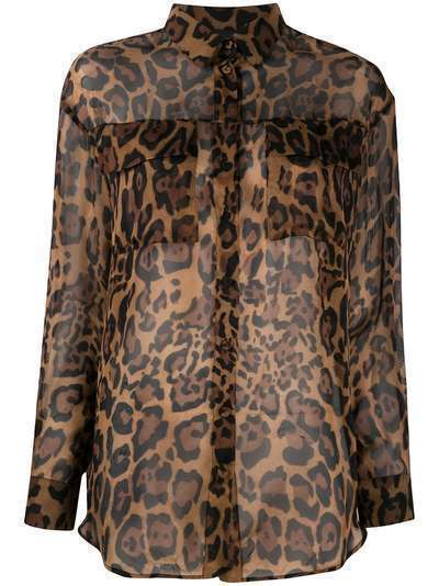 Simonetta Ravizza рубашка с леопардовым принтом