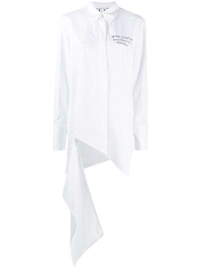 Off-White рубашка с драпировкой