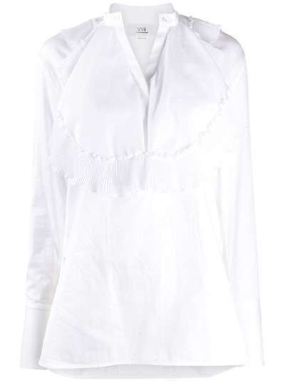 Victoria Victoria Beckham рубашка с длинными рукавами и оборками