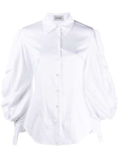 Balossa White Shirt рубашка со сборками на рукавах