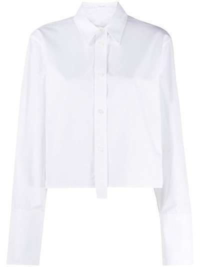 Helmut Lang укороченная рубашка с длинными рукавами