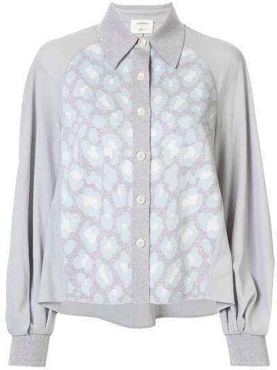 Onefifteen блузка с контрастной вставкой