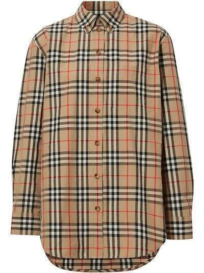 Burberry рубашка в клетку Vintage Check на пуговицах