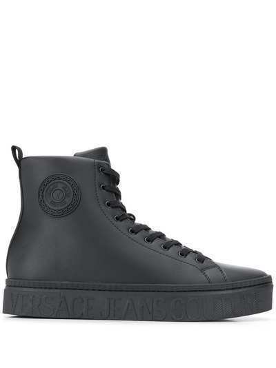 Versace Jeans Couture logo hi-top sneakers