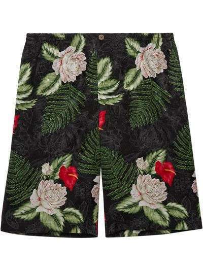 Gucci шорты с гавайским принтом