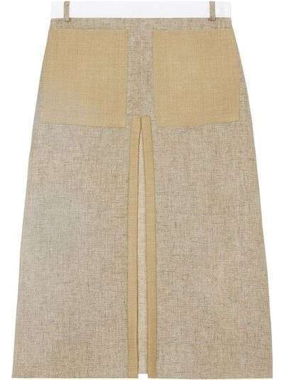 Burberry юбка А-силуэта со складками