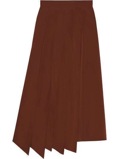 Gucci плиссированная юбка асимметричного кроя