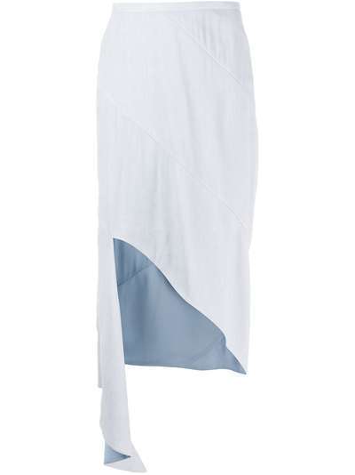 Off-White юбка миди асимметричного кроя
