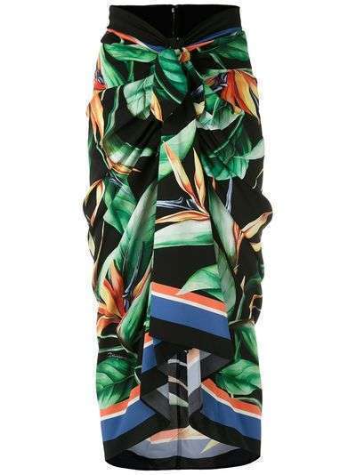 Dolce & Gabbana юбка с принтом и драпировкой