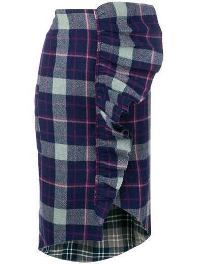 Natasha Zinko ruffled plaid skirt