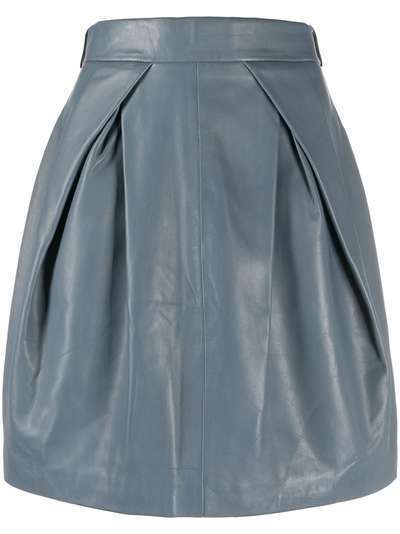Alberta Ferretti кожаная юбка со складками